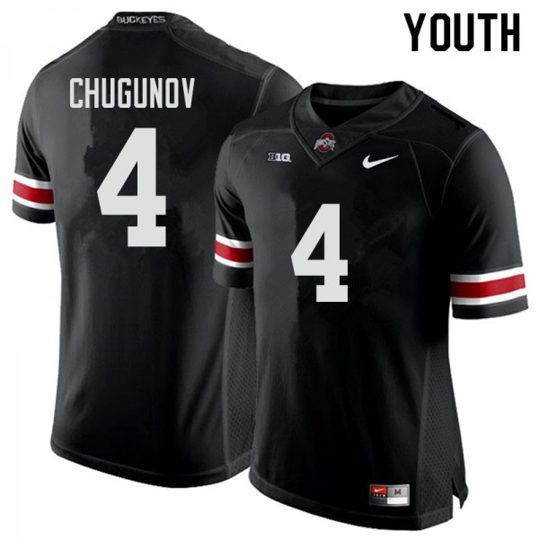 Ohio State Buckeyes #4 Chris Chugunov Youth College Jersey Black